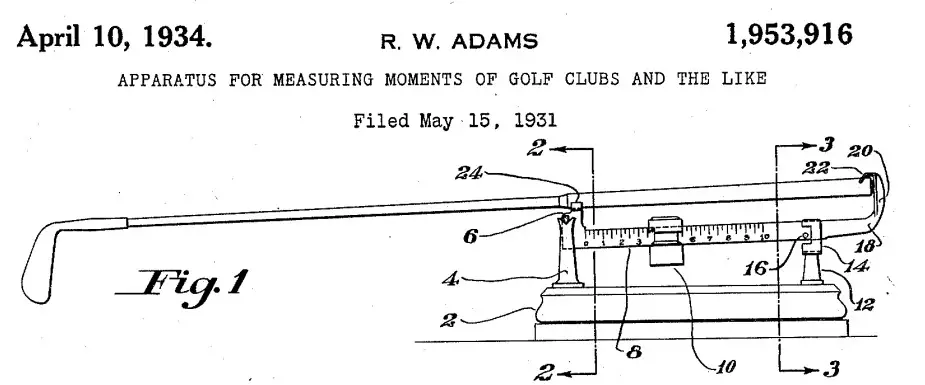 R.W. Adams golf swing weight patent