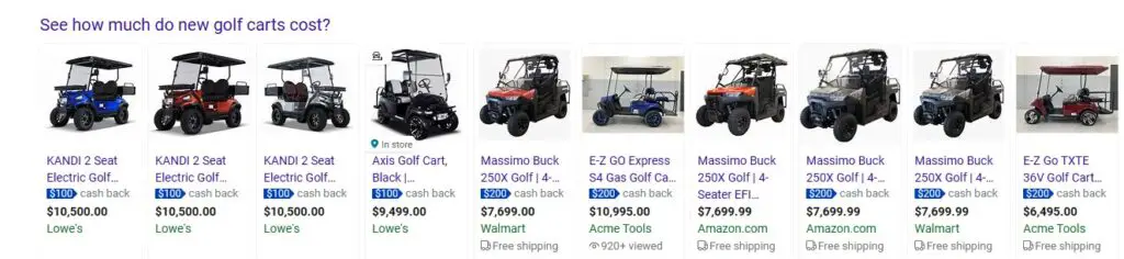 How Much Do New Golf Carts Cost